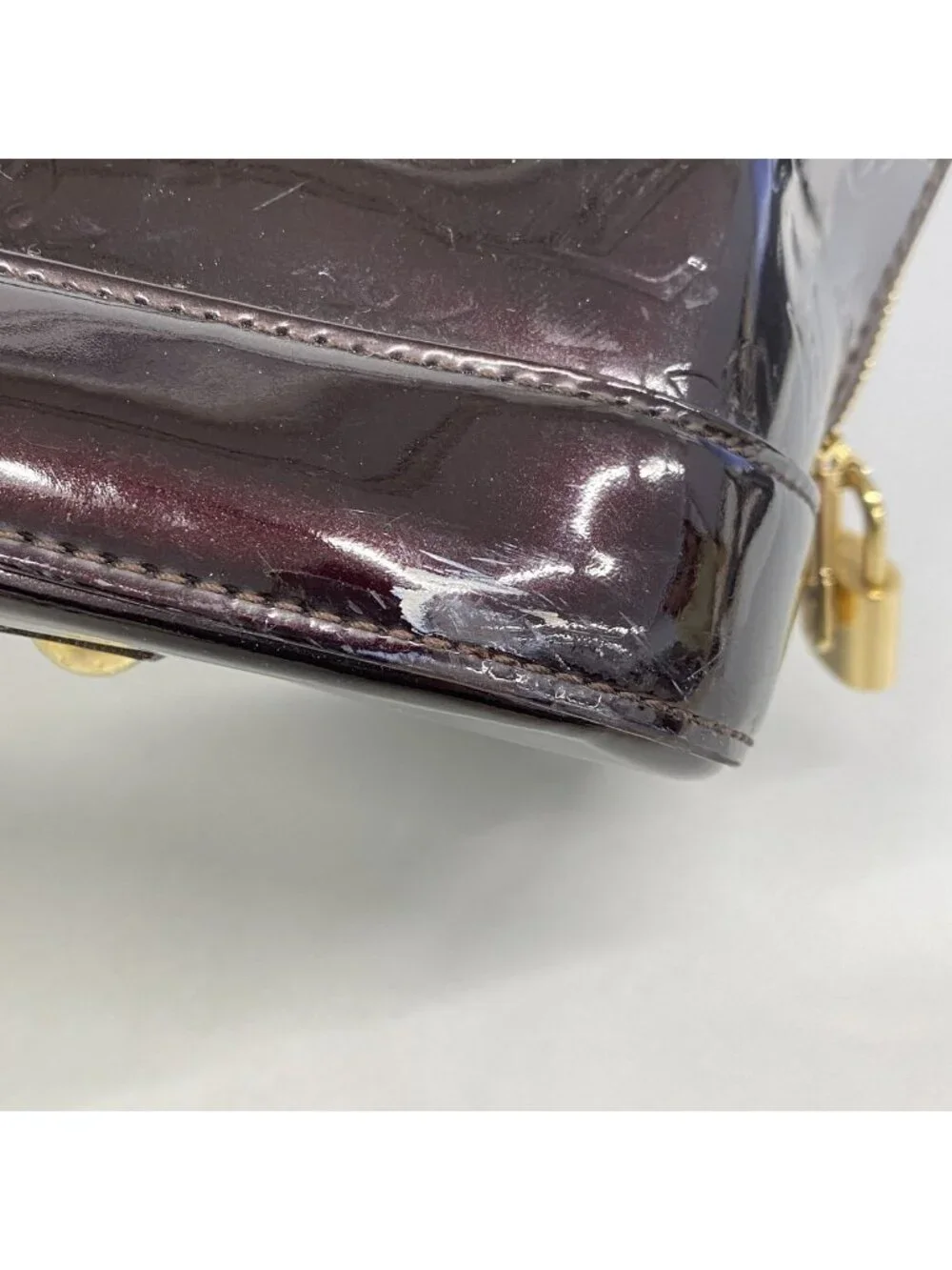Louis Vuitton Handbag Vernis Alma GM Amarante